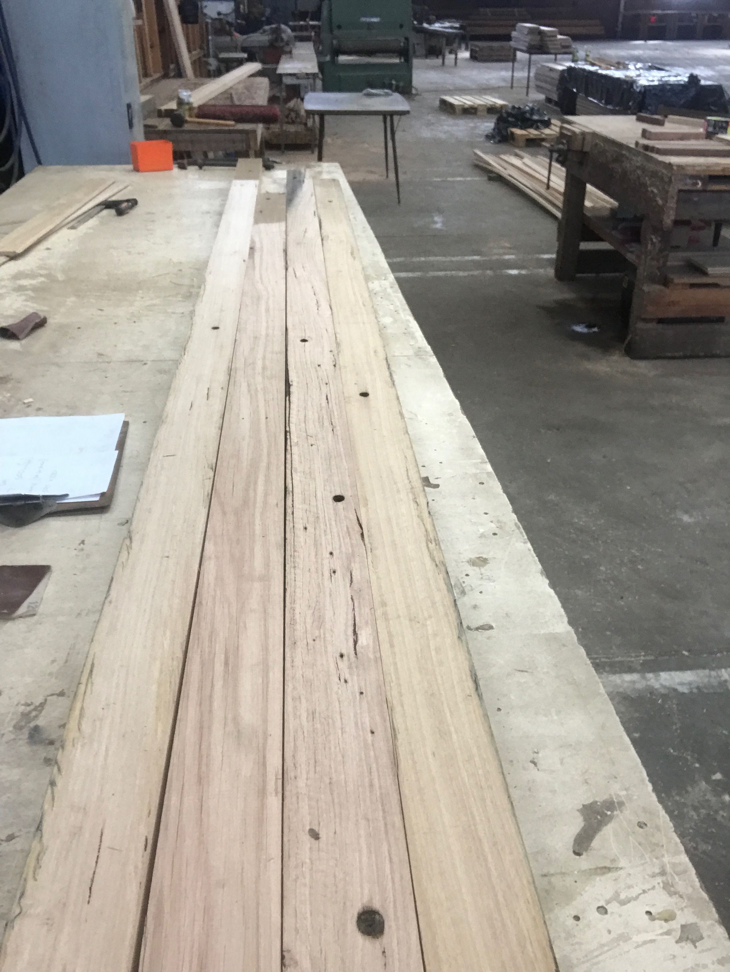 Recycled messmate floating benchtop Bunnings community