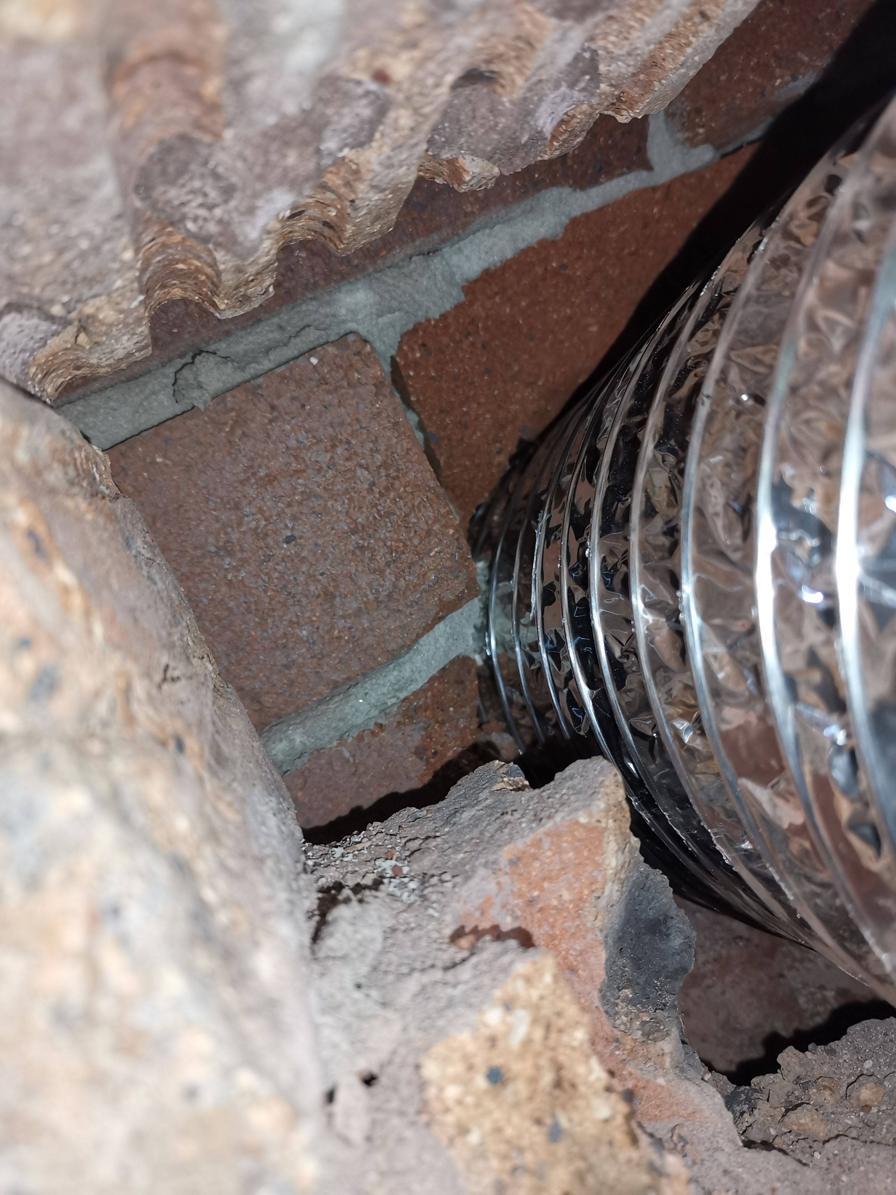 How to repair brick around duct? Bunnings community