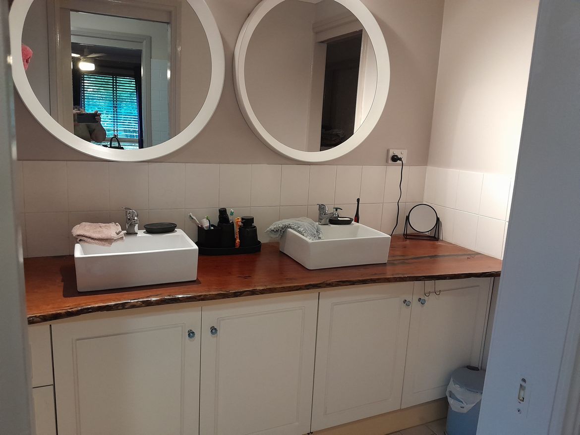 Completed vanity area