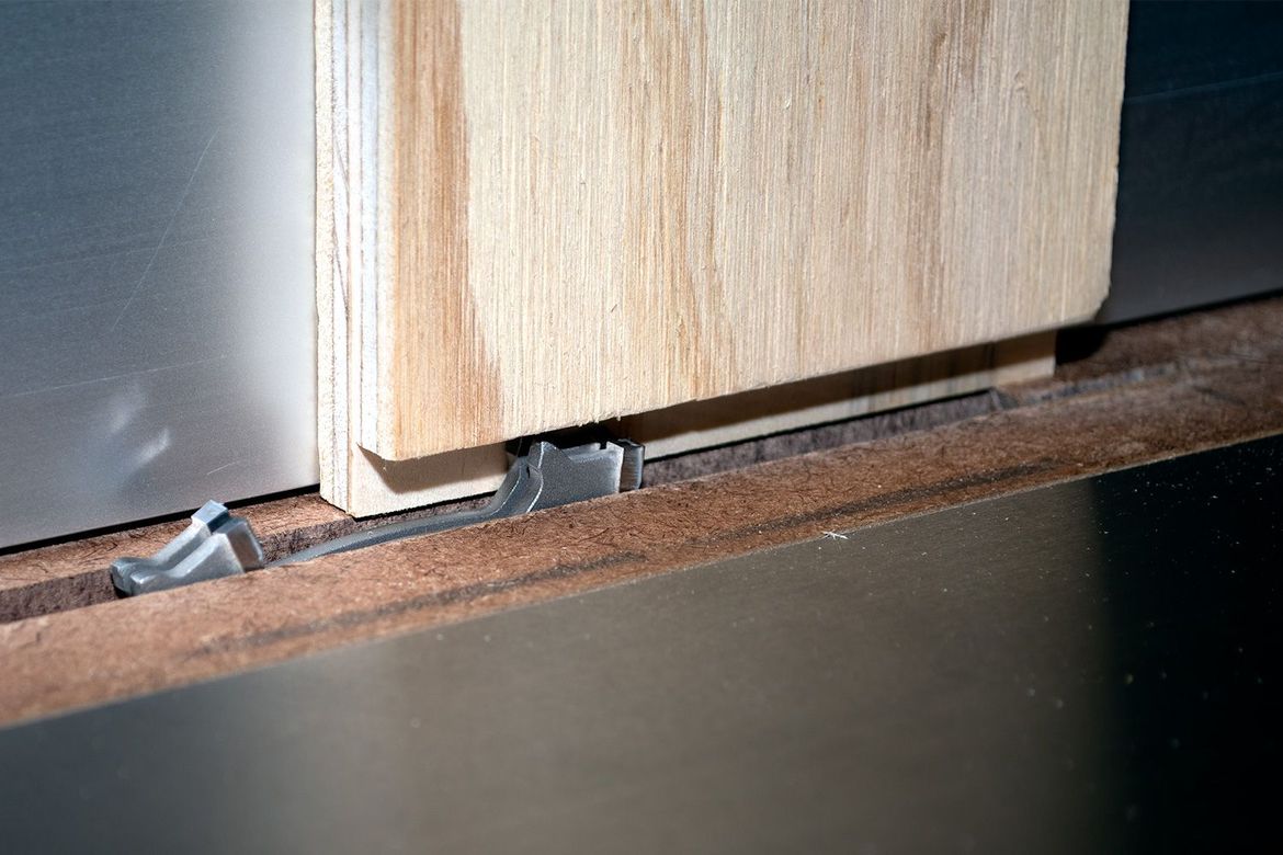 The long sides were cut upright against the fence.