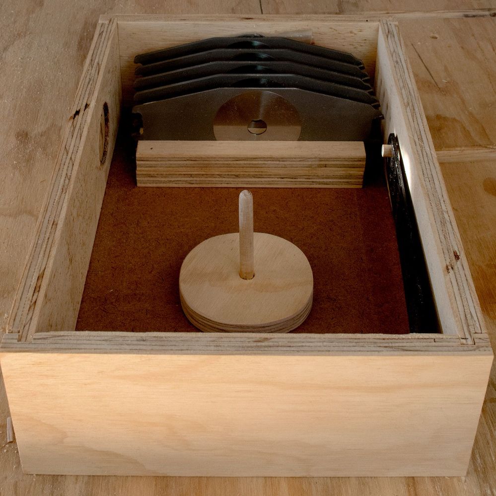 Spindle and first spacer.