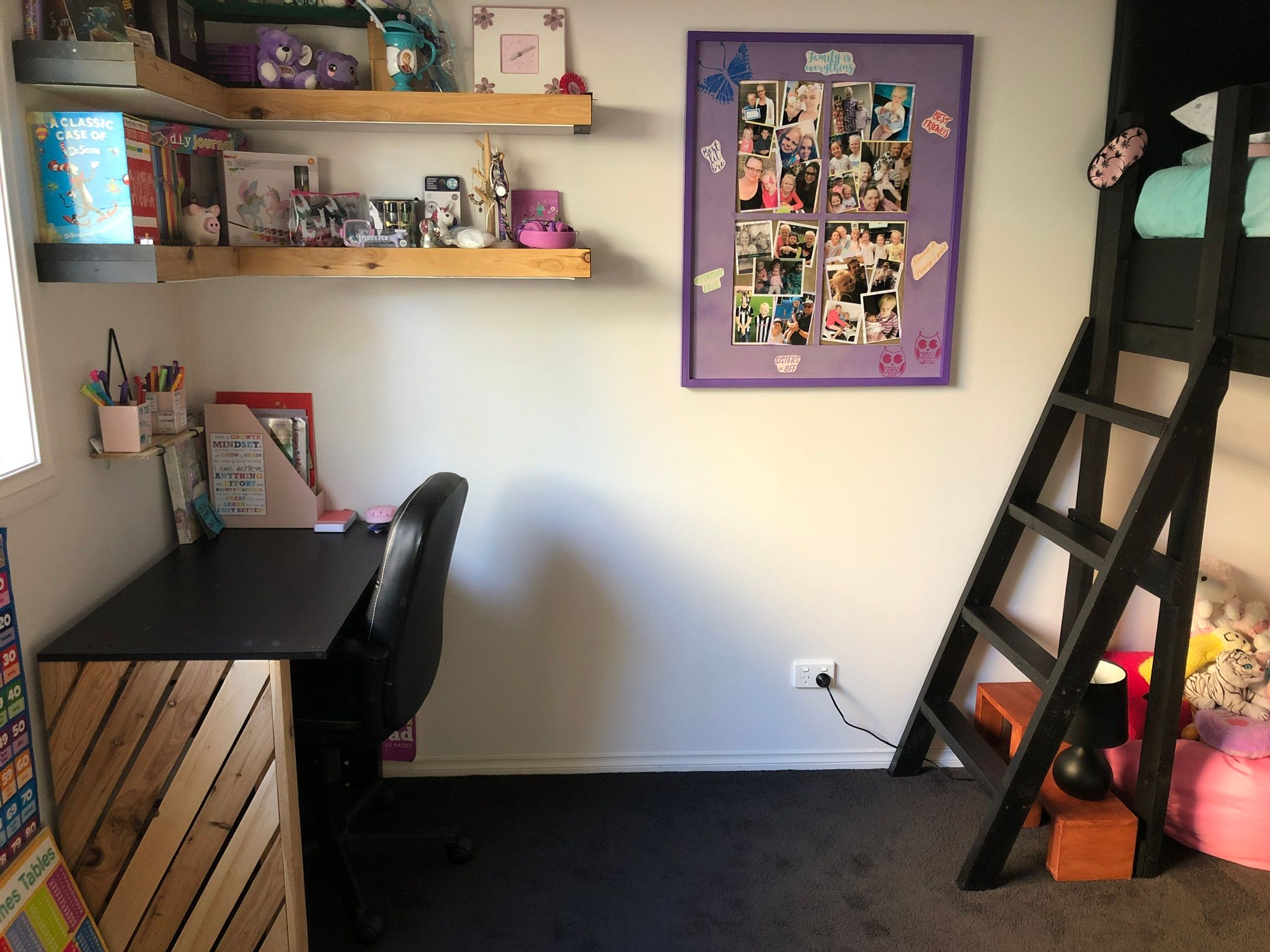 DIY Floating shelves, desk and loft bed Bunnings community