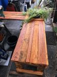 Corner bench seat with planter