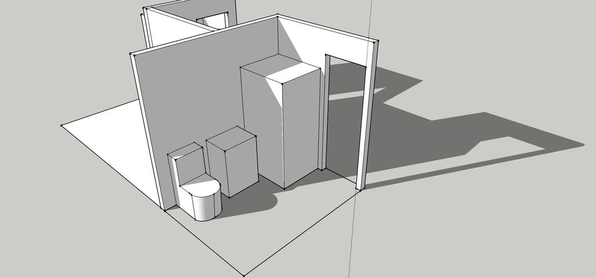 Remove laundry and add small vanity toilet shower. 2nd bathroom complete.