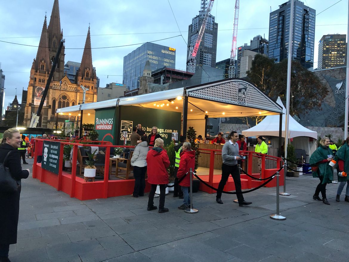 Melbourne’s Federation Square this morning